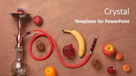  Presentation with shisha - Slide deck enhanced with hookah shisha fruit and christmas background and a coral colored foreground
