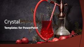  Presentation with shisha - Theme with hookah-shisha-glass-with-cocktail background and a dark gray colored foreground
