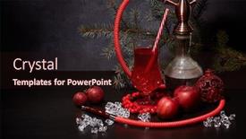  Presentation with shisha - Slides having hookah-shisha-glass-with-cocktail background and a wine colored foreground