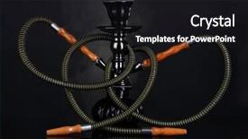  Presentation with hookah smoke - Presentation theme with hookah-smoke-on-black-background background and a black colored foreground