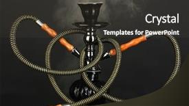  Presentation with hookah smoke - PPT layouts enhanced with hookah-smoke-on-black-background background and a dark gray colored foreground