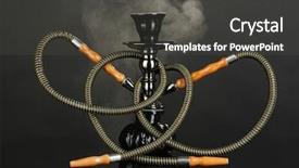  Presentation with hookah smoke - Colorful slide deck enhanced with hookah smoke on black background backdrop and a dark gray colored foreground