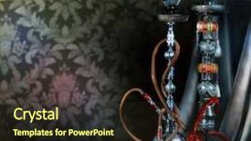  Presentation with hookah - Theme featuring hookah background and a wine colored foreground