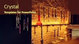  Presentation with shisha - Slides enhanced with hookahs-with-glass-bottles-shisha background and a tawny brown colored foreground