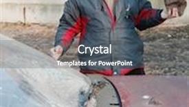  Presentation with hooligan - Colorful presentation enhanced with social evils car key - hooligan smashing windshield backdrop and a dark gray colored foreground