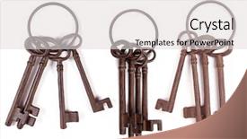  Presentation with keys - Audience pleasing PPT layouts consisting of old jail - rusty keys on a keychain backdrop and a light gray colored foreground