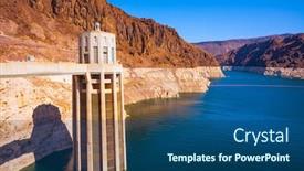  Presentation with boulder - Presentation design having hoover-boulder-dam background and a ocean colored foreground