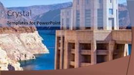  Presentation with gravity - Amazing PPT theme having hoover-boulder-dam backdrop and a light blue colored foreground