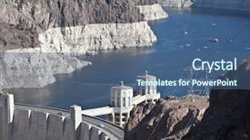  Presentation with dam - Theme consisting of hoover dam and lake mead background and a ocean colored foreground