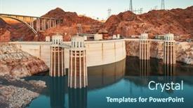 Presentation with dam - Audience pleasing slide deck consisting of hoover-dam-from-arizona-usa backdrop and a ocean colored foreground