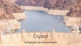  Presentation with dam construction - Audience pleasing presentation theme consisting of hoover dam in arizona backdrop and a lemonade colored foreground