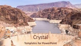  Presentation with dam construction - Slide set having hoover dam in arizona background and a lemonade colored foreground