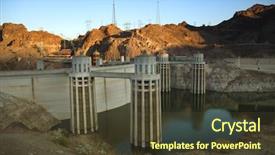  Presentation with united states - Beautiful presentation theme featuring hoover dam in arizona backdrop and a tawny brown colored foreground