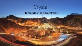  Presentation with dam - Audience pleasing presentation theme consisting of hoover-dam-on-the-colorado backdrop and a teal colored foreground