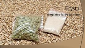  Presentation with yeast - Slide deck featuring hop yeast and malt background and a coral colored foreground