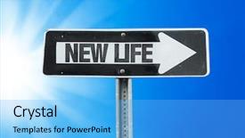  Presentation with direction - Audience pleasing presentation design consisting of hope 2016 - new life direction sign backdrop and a light blue colored foreground