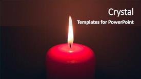  Presentation with candle - Audience pleasing slide set consisting of hope advent - burning candle fire with copy-space backdrop and a tawny brown colored foreground