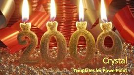  Presentation with new year - PPT theme enhanced with hope advent - burning new year candles background and a  colored foreground