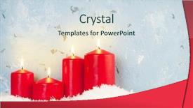  Presentation with advent hope - Theme enhanced with hope advent - christmas background with candles background and a sky blue colored foreground