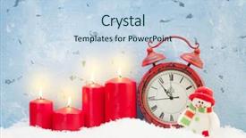  Presentation with christmas advent - PPT theme enhanced with hope advent - christmas candles snowman toy background and a sky blue colored foreground