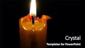  Presentation with holy spirit fire candle - Audience pleasing slide deck consisting of hope advent - one candle flame at night backdrop and a black colored foreground