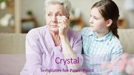  Presentation with empathy - Presentation theme enhanced with hope empathy - girl looking at her grandmother background and a lemonade colored foreground