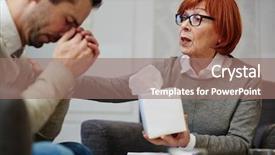  Presentation with empathy - Slide deck with hope empathy - giving handkerchief background and a coral colored foreground