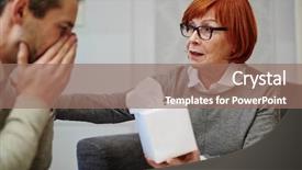  Presentation with wipe - Beautiful presentation design featuring hope empathy - helpful psychologist offering her client backdrop and a  colored foreground