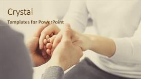  Presentation with empathy - Slide deck enhanced with hope empathy - man and woman holding hands background and a lemonade colored foreground