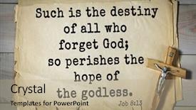  Presentation with bible verses - PPT layouts enhanced with hope of the godless background and a mint green colored foreground