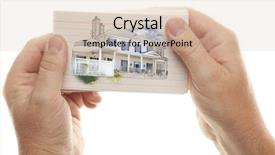  Presentation with white house - Cool new PPT theme with hope templates - male hand holding stack backdrop and a soft green colored foreground