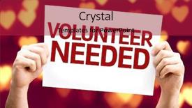  Presentation with volunteer - Theme consisting of hope templates - volunteer needed card with heart background and a crimson colored foreground