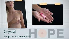  Presentation with cancer hope - Presentation theme featuring hope text and breast cancer background and a  colored foreground