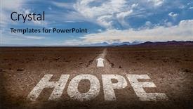  Presentation with hope - Slides enhanced with hope written on desert road background and a light blue colored foreground
