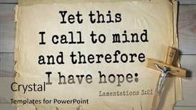  Presentation with bible verses - Audience pleasing PPT layouts consisting of hope yet this i call backdrop and a mint green colored foreground