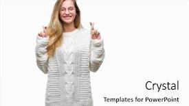  Presentation with hope - Beautiful slide deck featuring hopeful - young beautiful blonde woman wearing backdrop and a  colored foreground