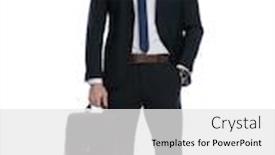  Presentation with hopeful - Slides with hopeful-businessman-holding-briefcase background and a white colored foreground