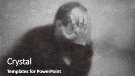  Presentation with broken glass - Cool new slides with hopelessness - depression broken man behind backdrop and a dark gray colored foreground