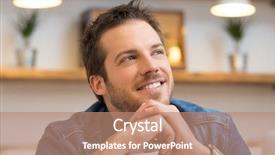  Presentation with close up of young girls - Presentation featuring work wishes - closeup of smiling young businessman background and a coral colored foreground