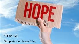  Presentation with hope - PPT layouts enhanced with hopes dreams - hope card with sky background background and a light blue colored foreground