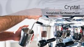  Presentation with waiter - PPT theme enhanced with horeca - close-up of the hands background and a light gray colored foreground