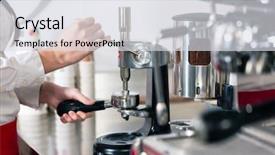  Presentation with waiter - Audience pleasing PPT layouts consisting of horeca - close-up of the hands backdrop and a light gray colored foreground