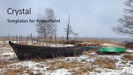  Presentation with boats electronics - Cool new PPT theme with hores - boats on the hore backdrop and a light blue colored foreground