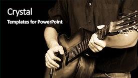  Presentation with classical guitar - Amazing theme having horisontal image of guitar backdrop and a black colored foreground