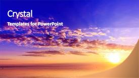  Presentation with horizon - Presentation design consisting of horizon scene sun background and a  colored foreground