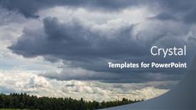  Presentation with horizon - Presentation theme enhanced with horizon-storm-clouds-over-cornfield background and a ocean colored foreground