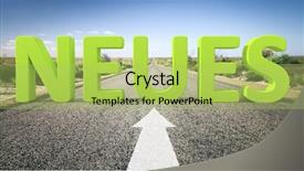  Presentation with horizon - Audience pleasing slide set consisting of horizon with 3d text new backdrop and a yellow colored foreground