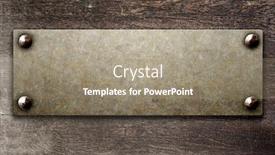  Presentation with wood board - Presentation theme consisting of horizontal-background-with-metallic-plate background and a coral colored foreground