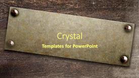  Presentation with steampunk - Beautiful PPT theme featuring horizontal-background-with-metallic-plate backdrop and a coral colored foreground