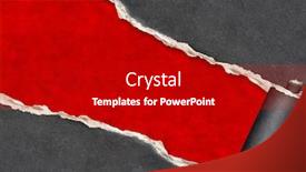  Presentation with black hole - Beautiful theme featuring horizontal-background-with-ragged-hole backdrop and a crimson colored foreground